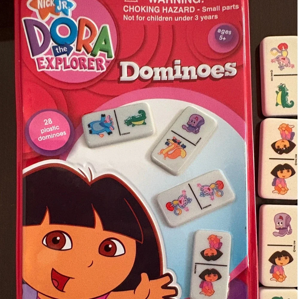 Nick Jr Dora the Explorer Dominoes 26 Piece Plastic Set‎ in Collector Tin 2005